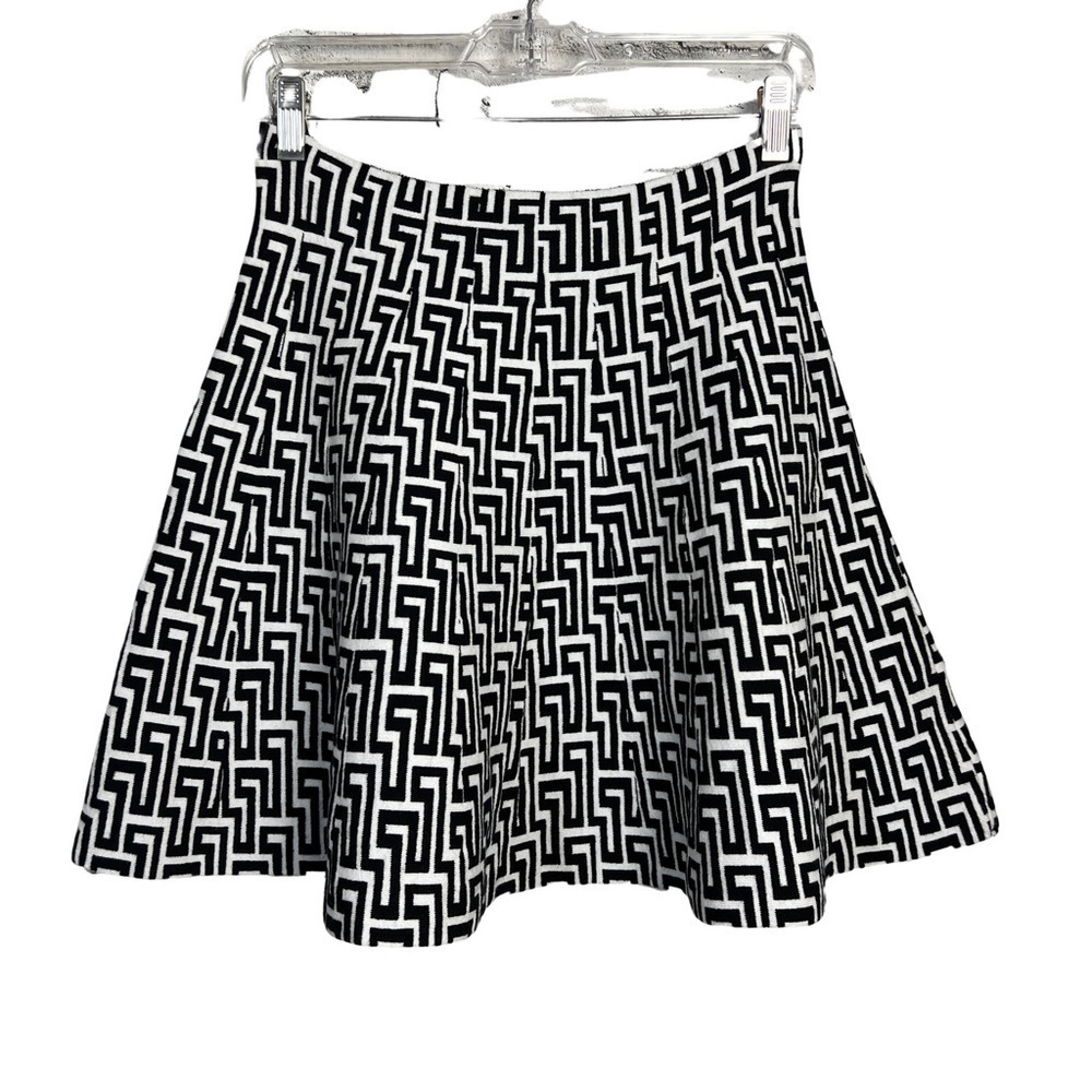 NWT River Island Geometric Print High Rise A-Line Mini Swing Skirt
